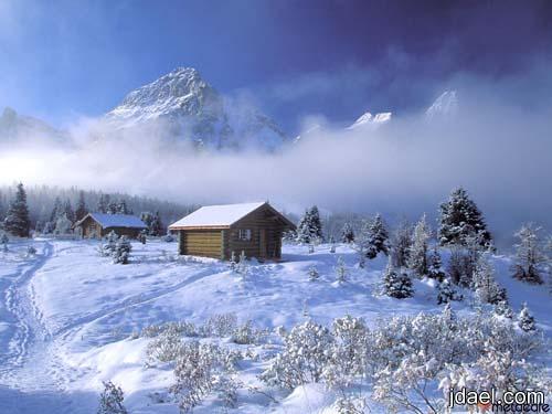 صور الطبيعه في الشتاء صور روعه للثلج وسقوط الامطار بالصور المتحركه